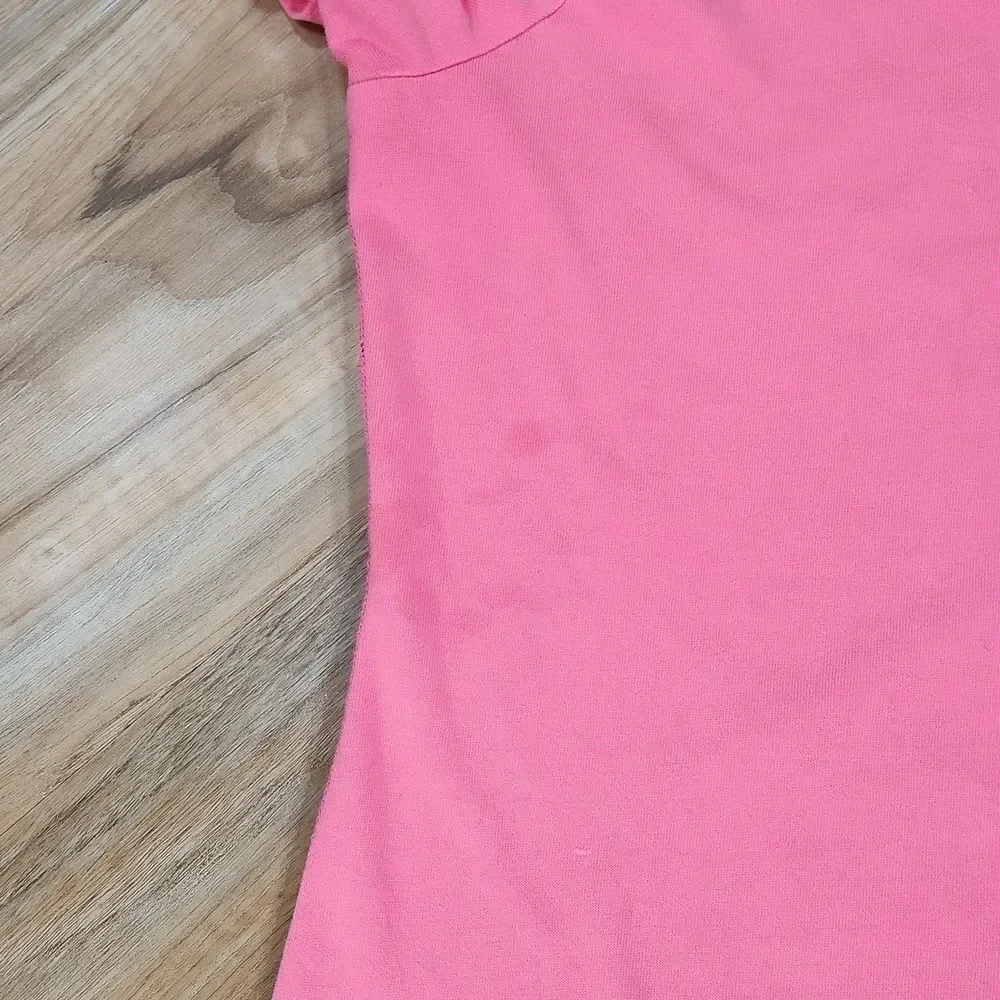 🐞Columbia Pink Omni-Freeze Collared Vneck Short Sleeve Top Medium